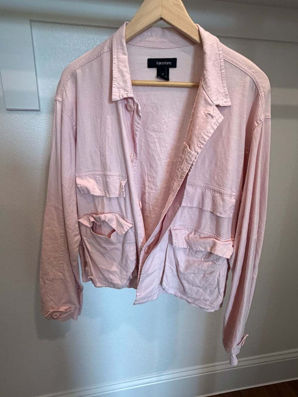 Karen Kane Pink Utility Crop Jacket
